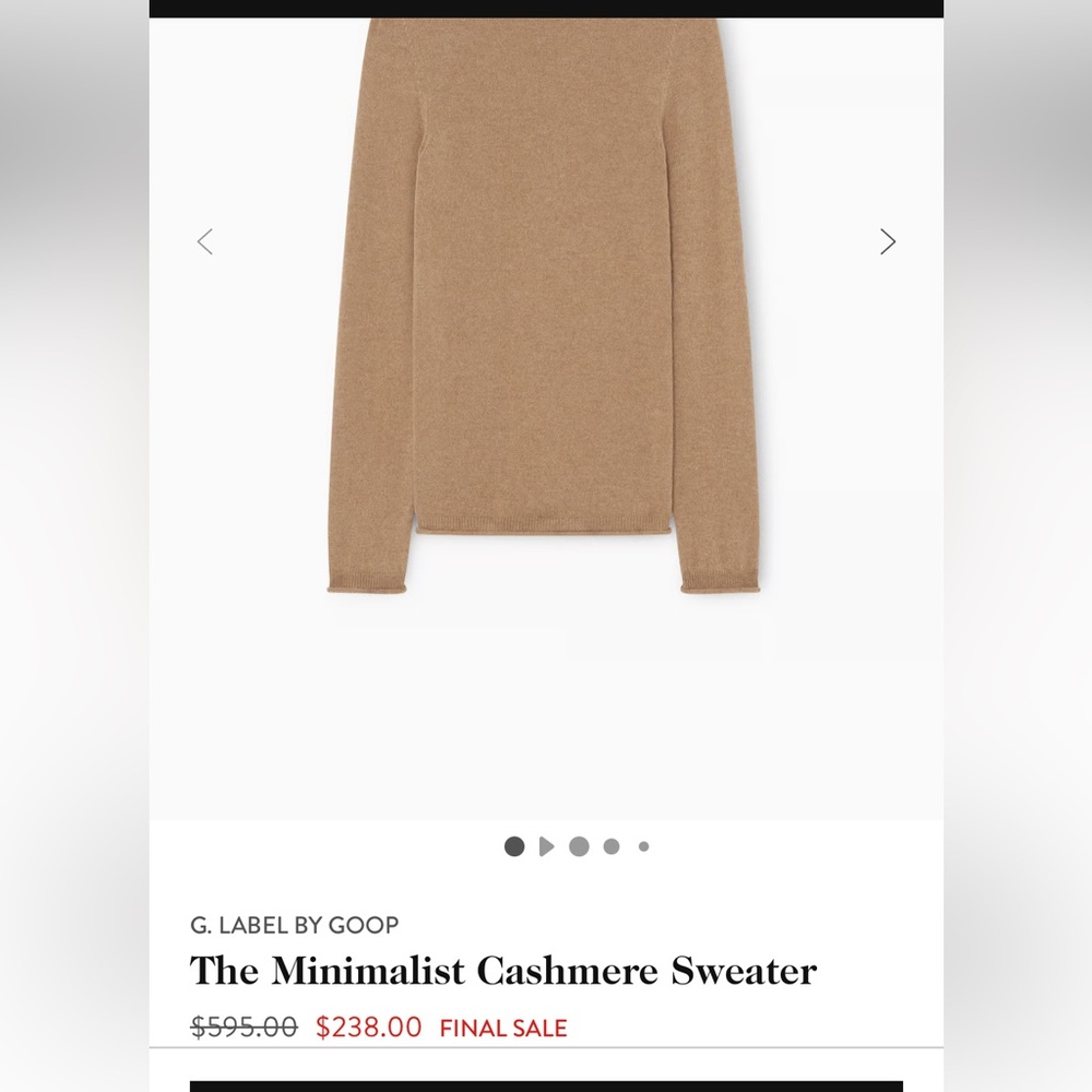 Cashmere Cowl Neck Sweater - Tan